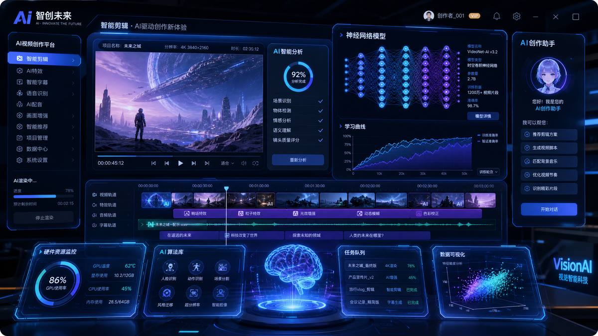 直播录屏AI视频创作工具